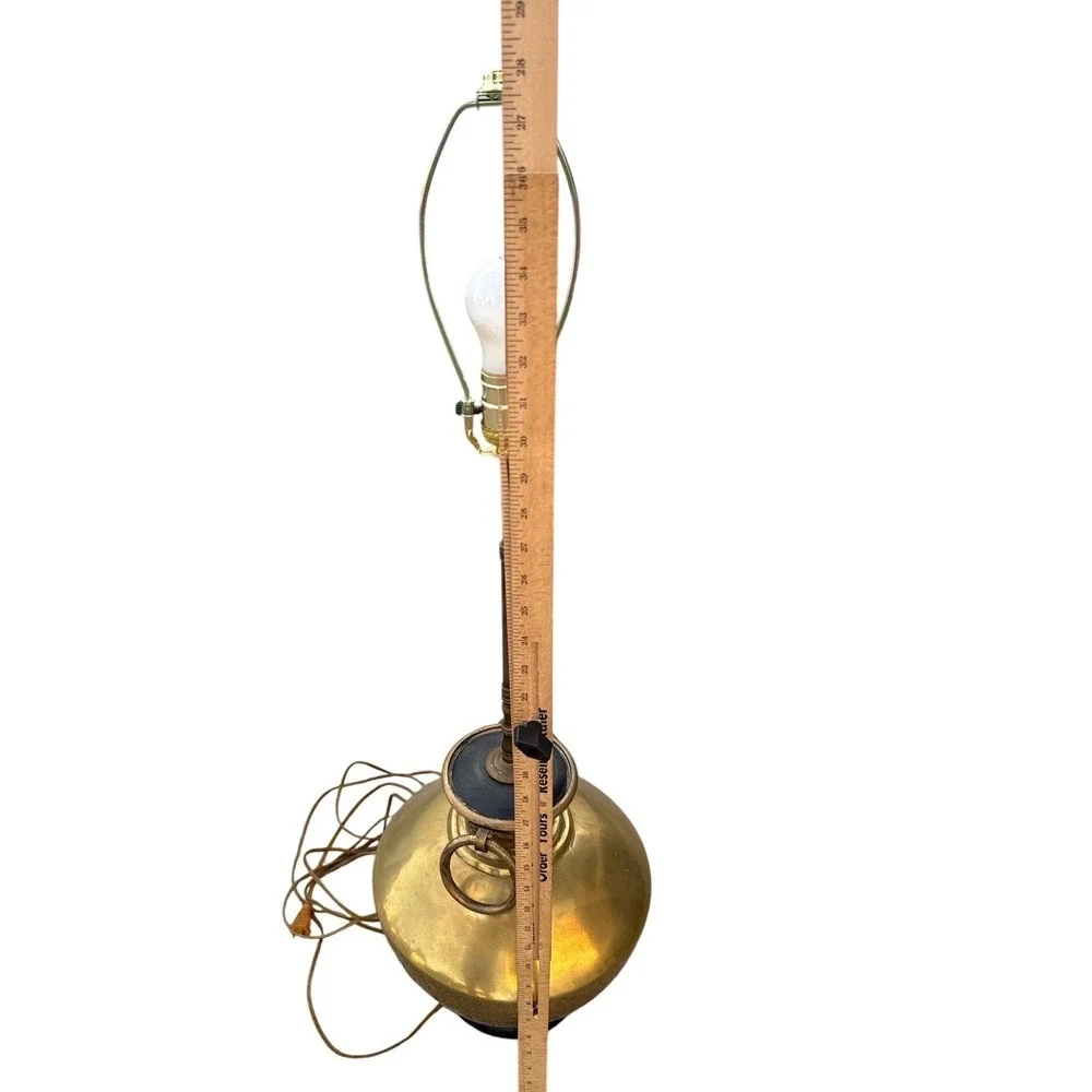 Unbranded Brass Table Lamp Unisex Large Gold Vintage Urn Ring Handles